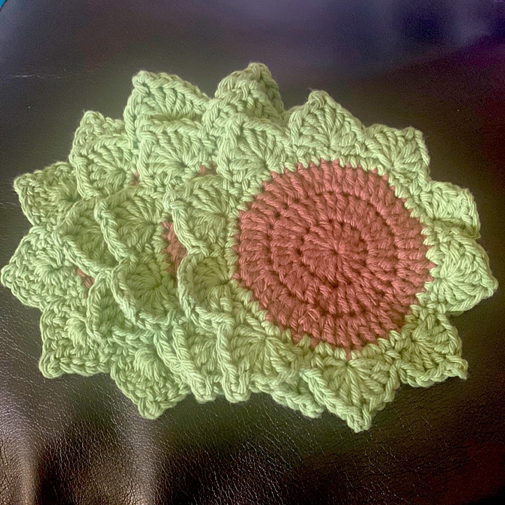 Crochet coasters